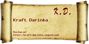 Kraft Darinka névjegykártya